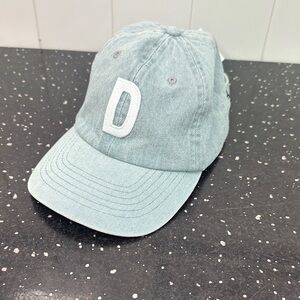 Light Blue Rey to Z Denim Cap with White Letter D